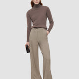 Beige Alana Melange Wool Trousers - Joseph