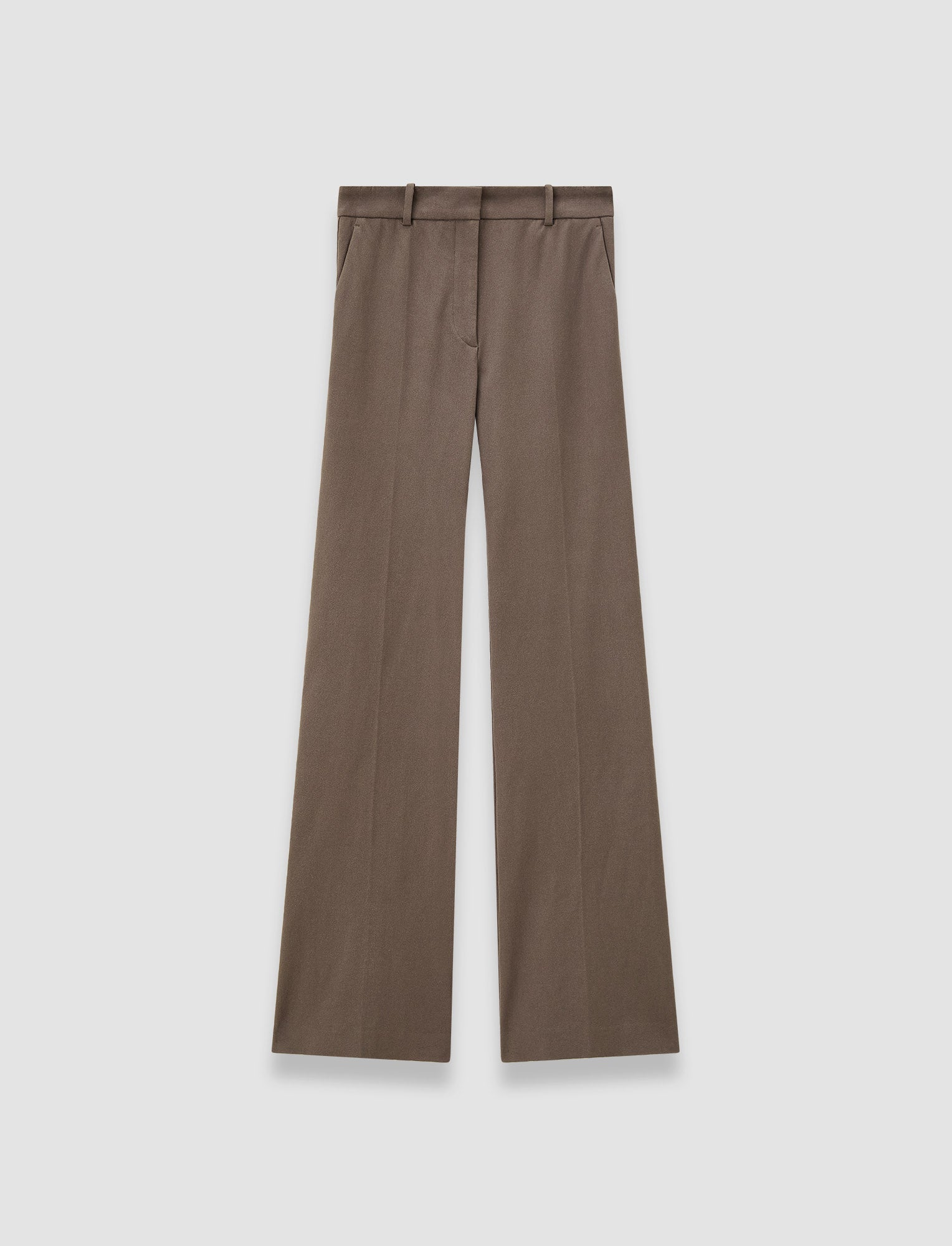 brown-tafira-gabardine-stretch-trousers-JOSEPH
