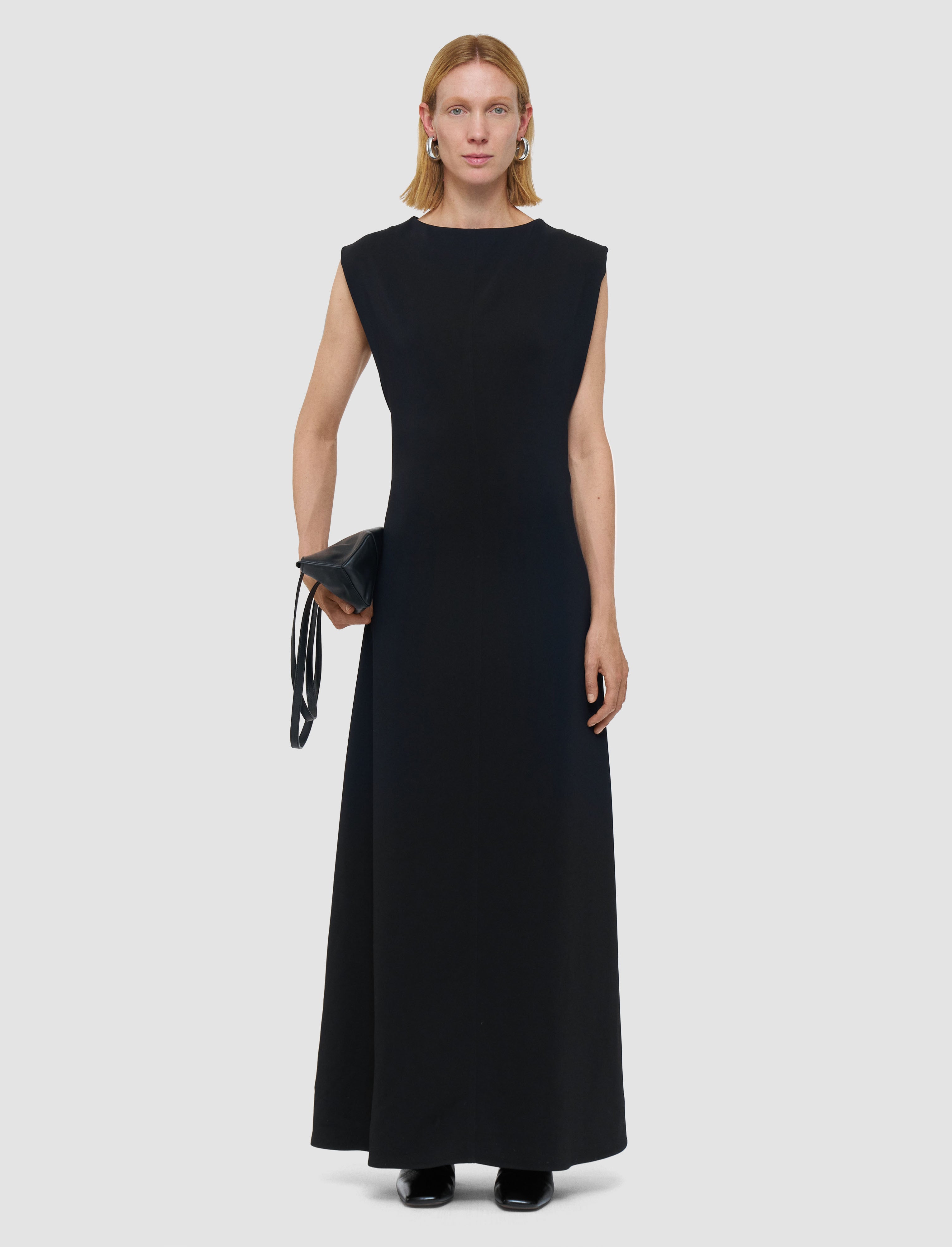 black-neva-comfort-cady-dress-JOSEPH