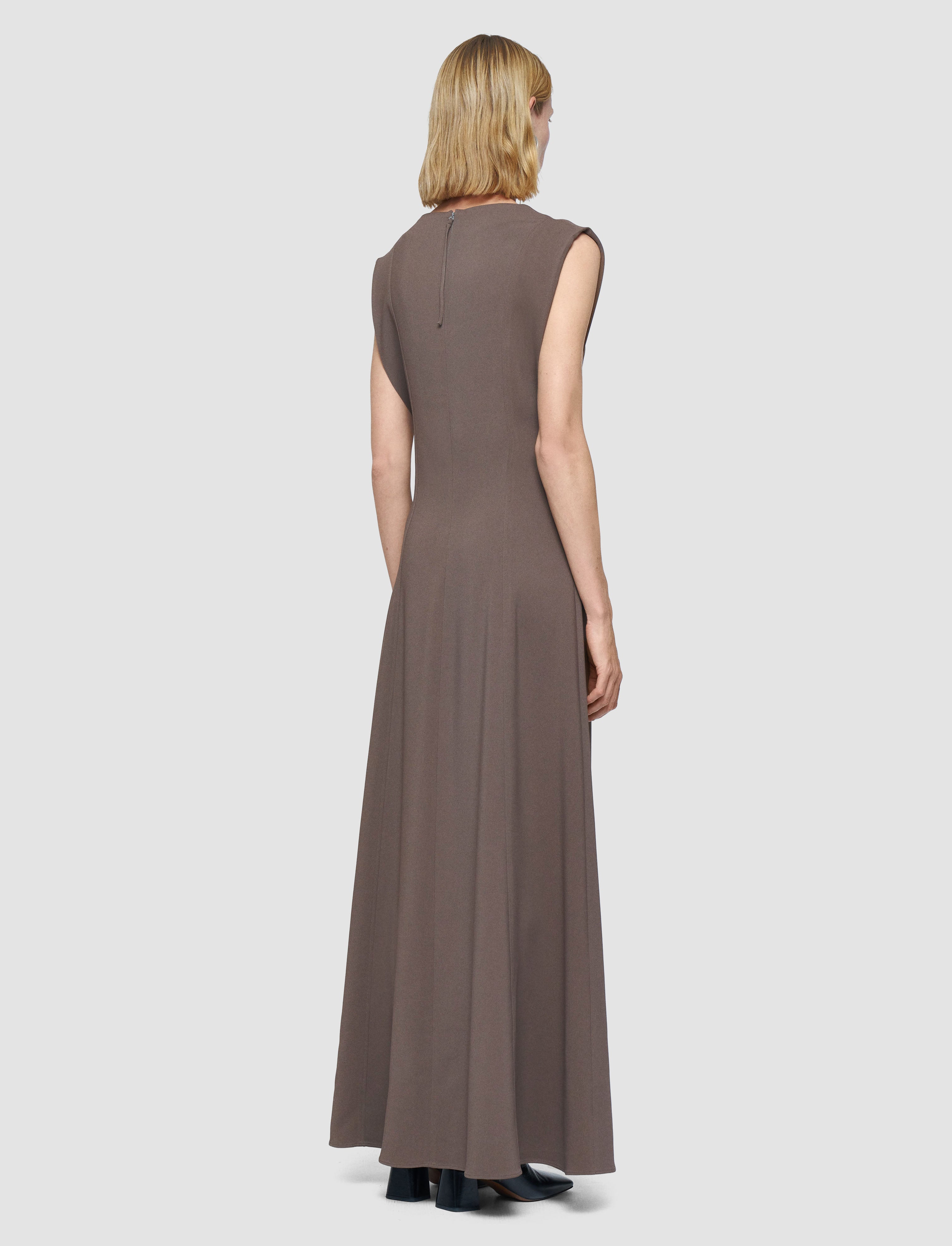 brown-neva-comfort-cady-dress-JOSEPH