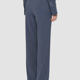 Grey Sahel Crepe de Chine Silk Trousers - Joseph