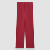 Red Sahel Crepe de Chine Silk Trousers - Joseph