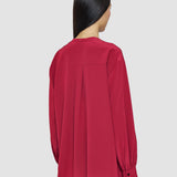 Red Blondel Crepe de Chine Silk Blouse - Joseph