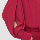 Red Blondel Crepe de Chine Silk Blouse - Joseph