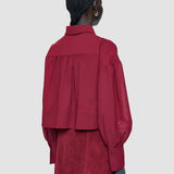 Red Anais Wool Voile Blouse - Joseph