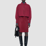 Red Anais Wool Voile Blouse - Joseph