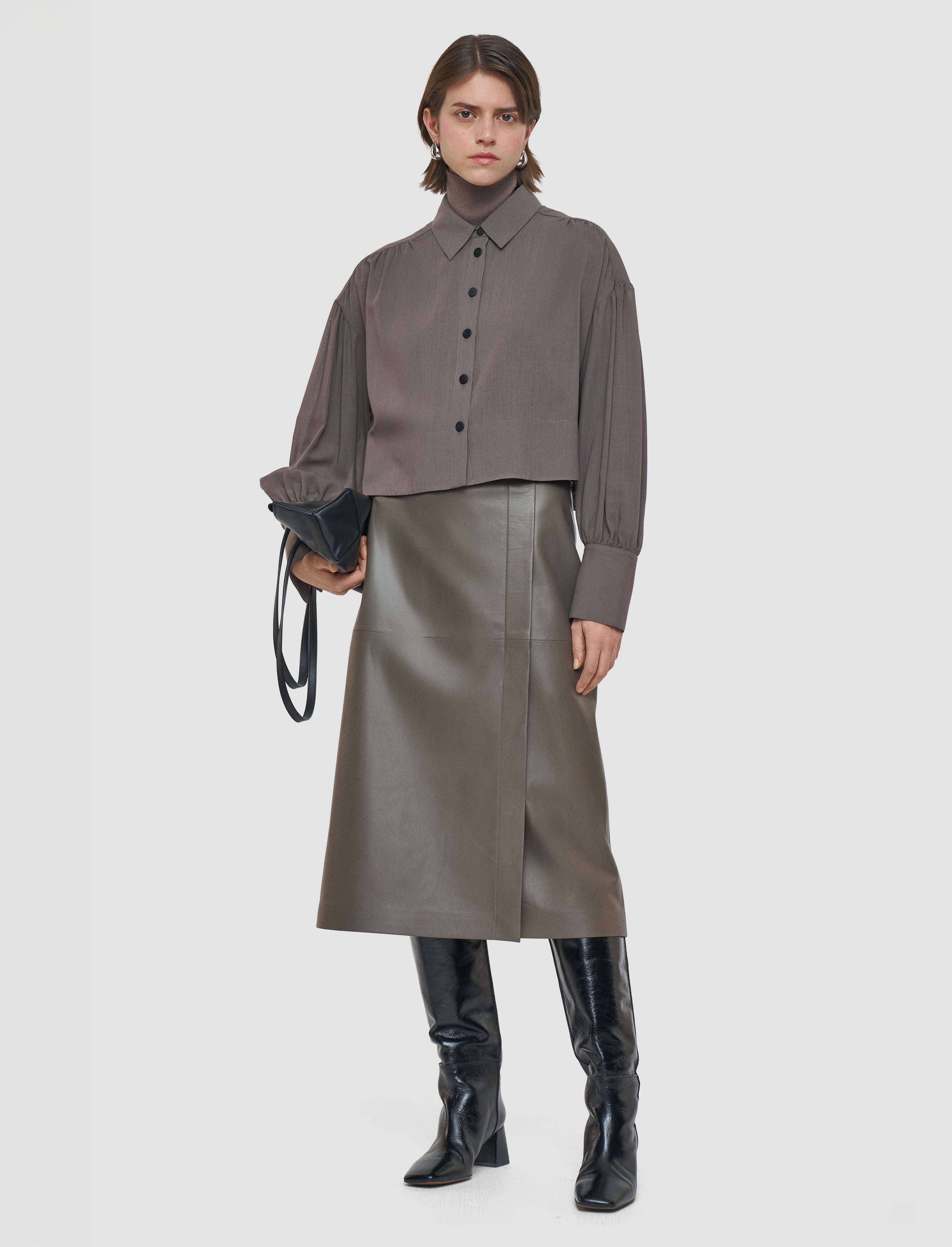 brown-anais-wool-voile-blouse-JOSEPH