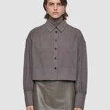 Brown Anais Wool Voile Blouse - Joseph