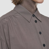 Brown Anais Wool Voile Blouse - Joseph
