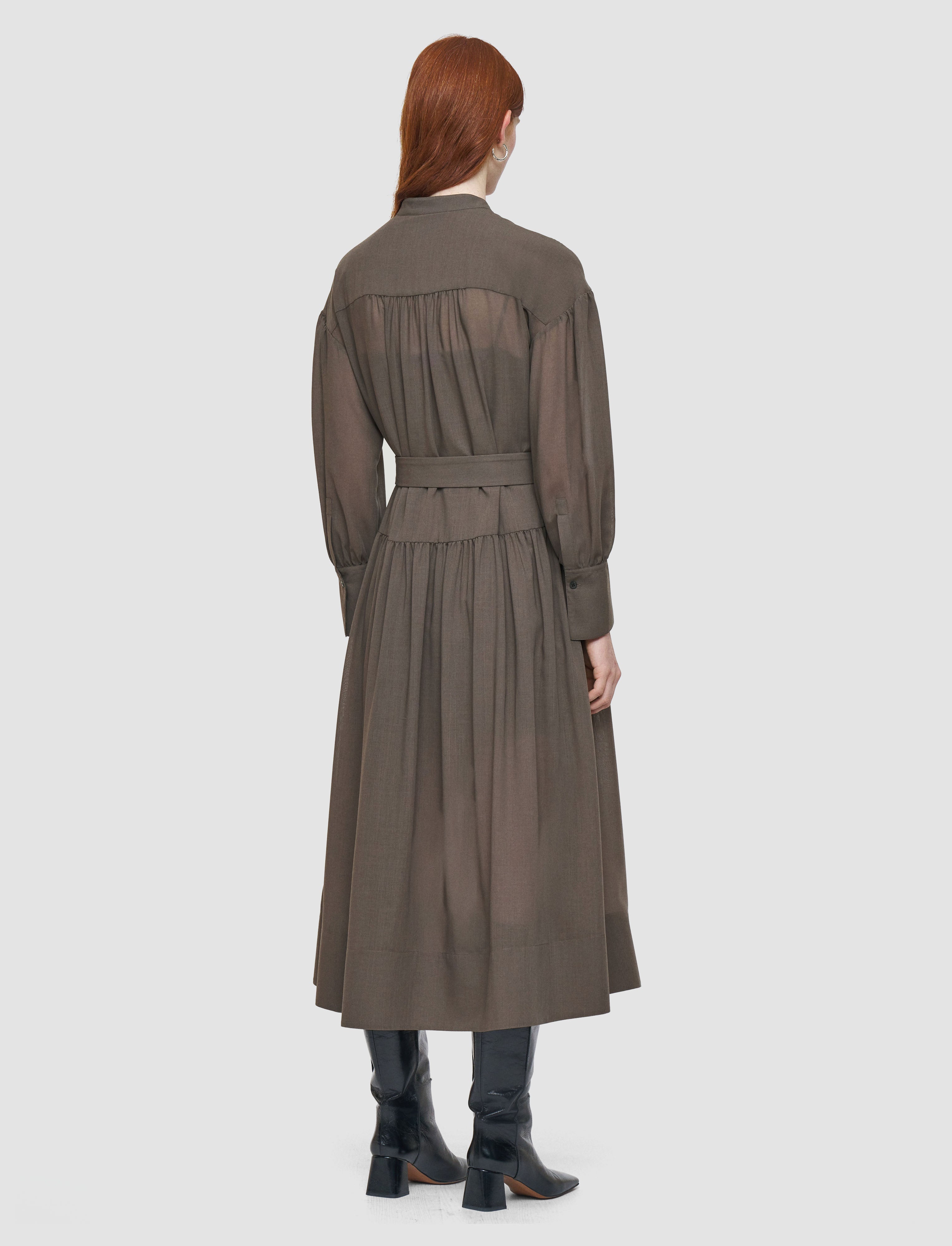 marron-robe-emma-en-voile-de-laine-fine-JOSEPH