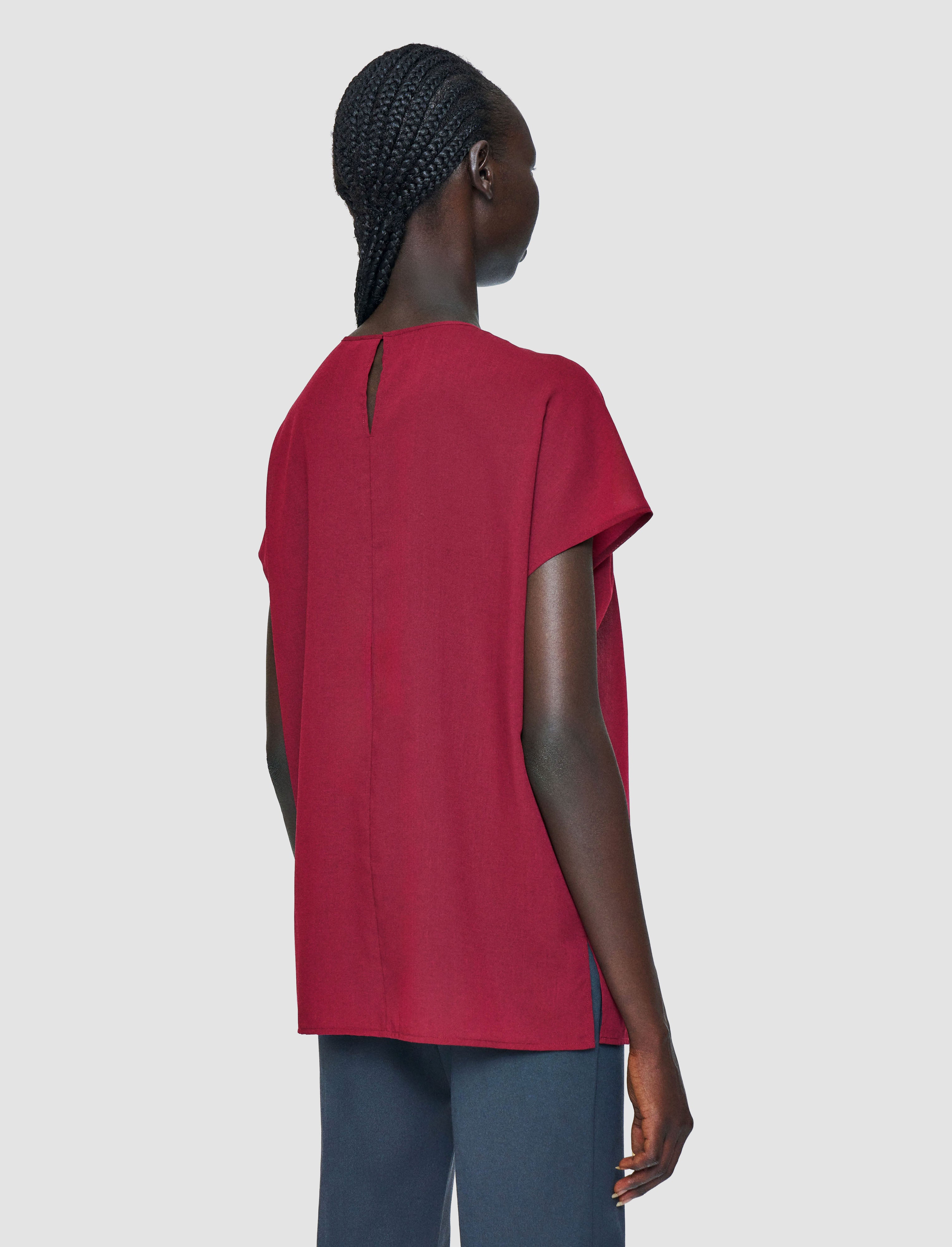 red-broca-wool-voile-blouse-JOSEPH