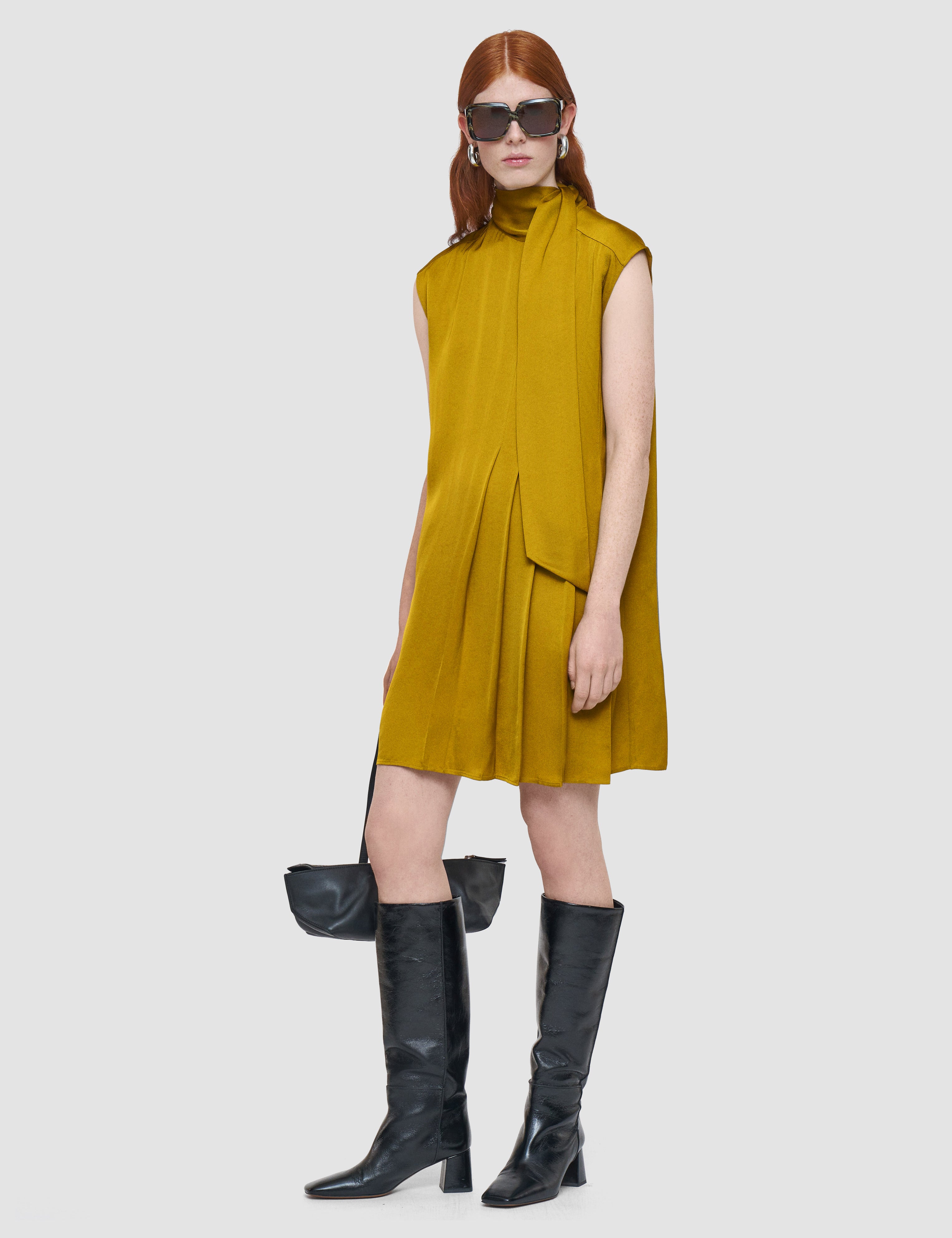 Green Sandy Light Crepe Dress - Joseph