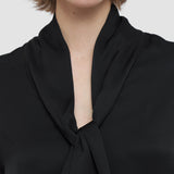 Black Adele Light Crepe Blouse - Joseph