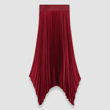 Red Ade Knit Weave Plissé Skirt - Joseph