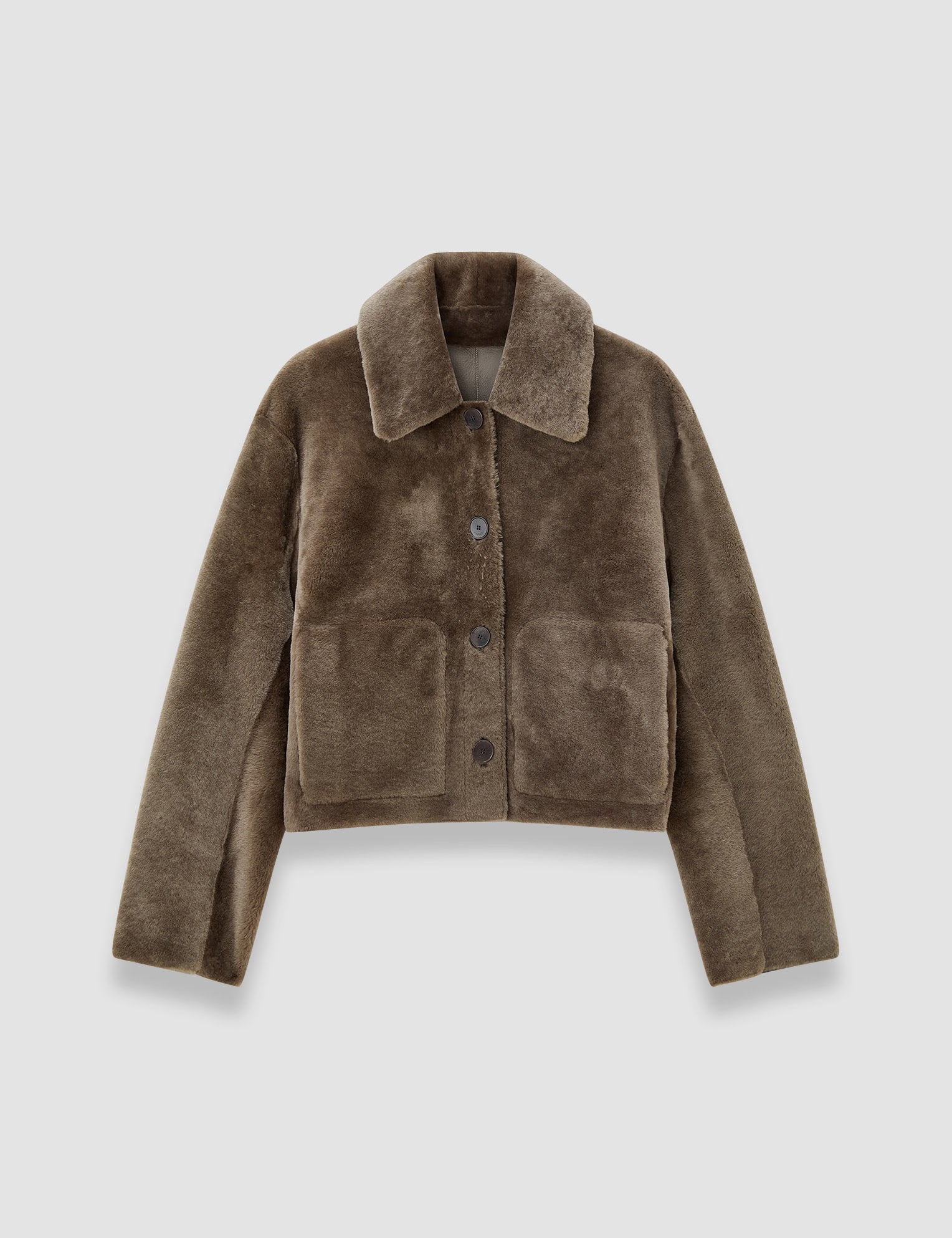 Brown Alloway Reversible Soft Shearling Jacket - Joseph