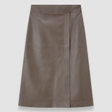 Brown Sèvres Nappa Leather Skirt - Joseph
