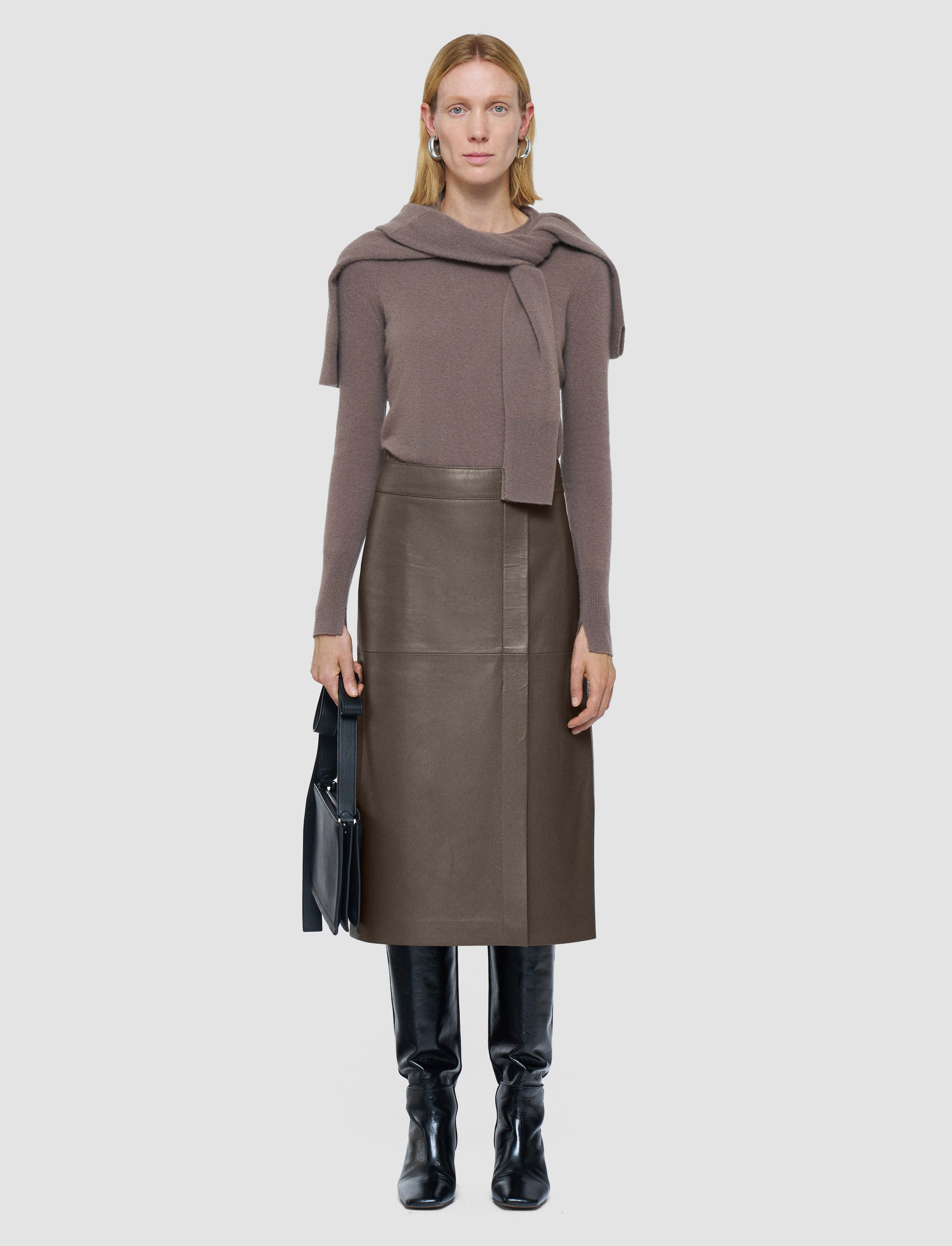 brown-sevres-nappa-leather-skirt-JOSEPH