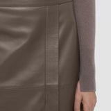 Brown Sèvres Nappa Leather Skirt - Joseph