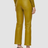 Green Duke Leather Stretch Trousers - Joseph