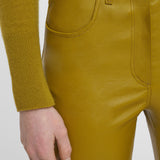 Green Duke Leather Stretch Trousers - Joseph