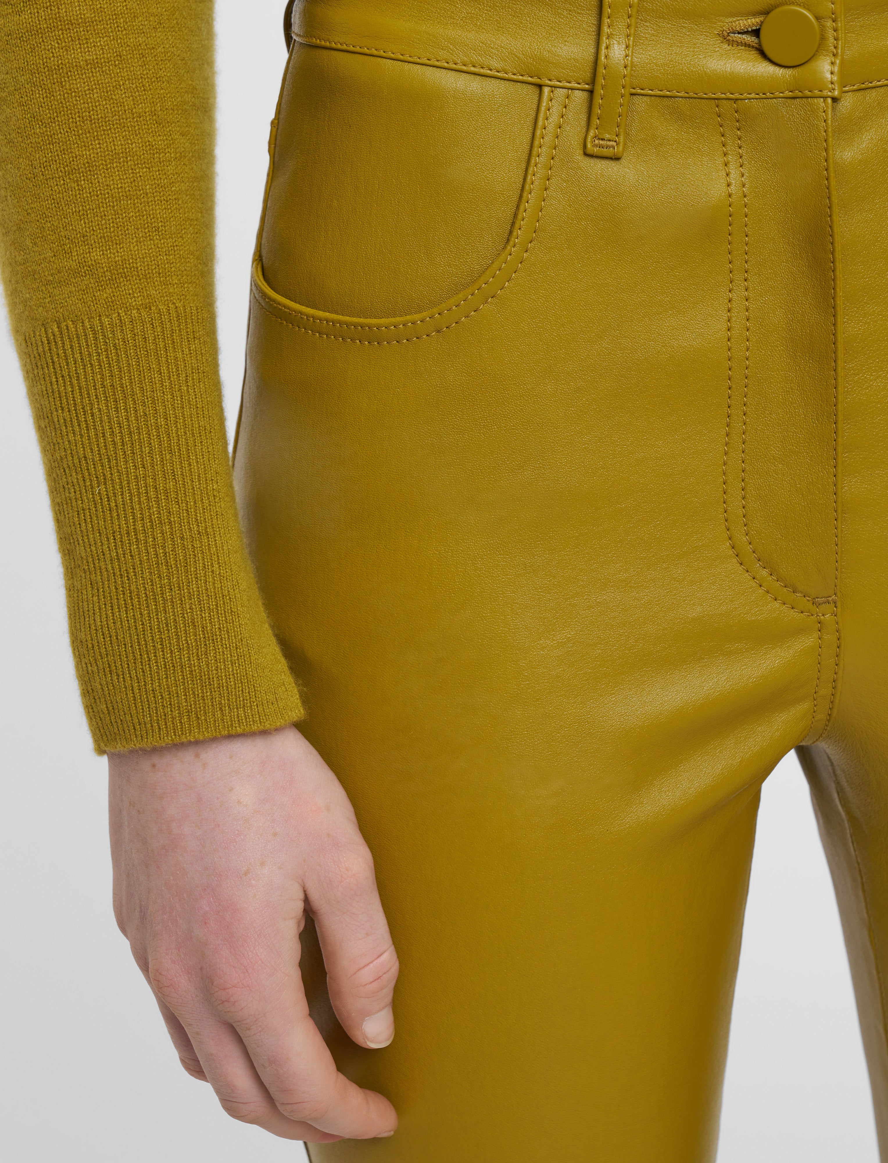 green-duke-leather-stretch-trousers-JOSEPH