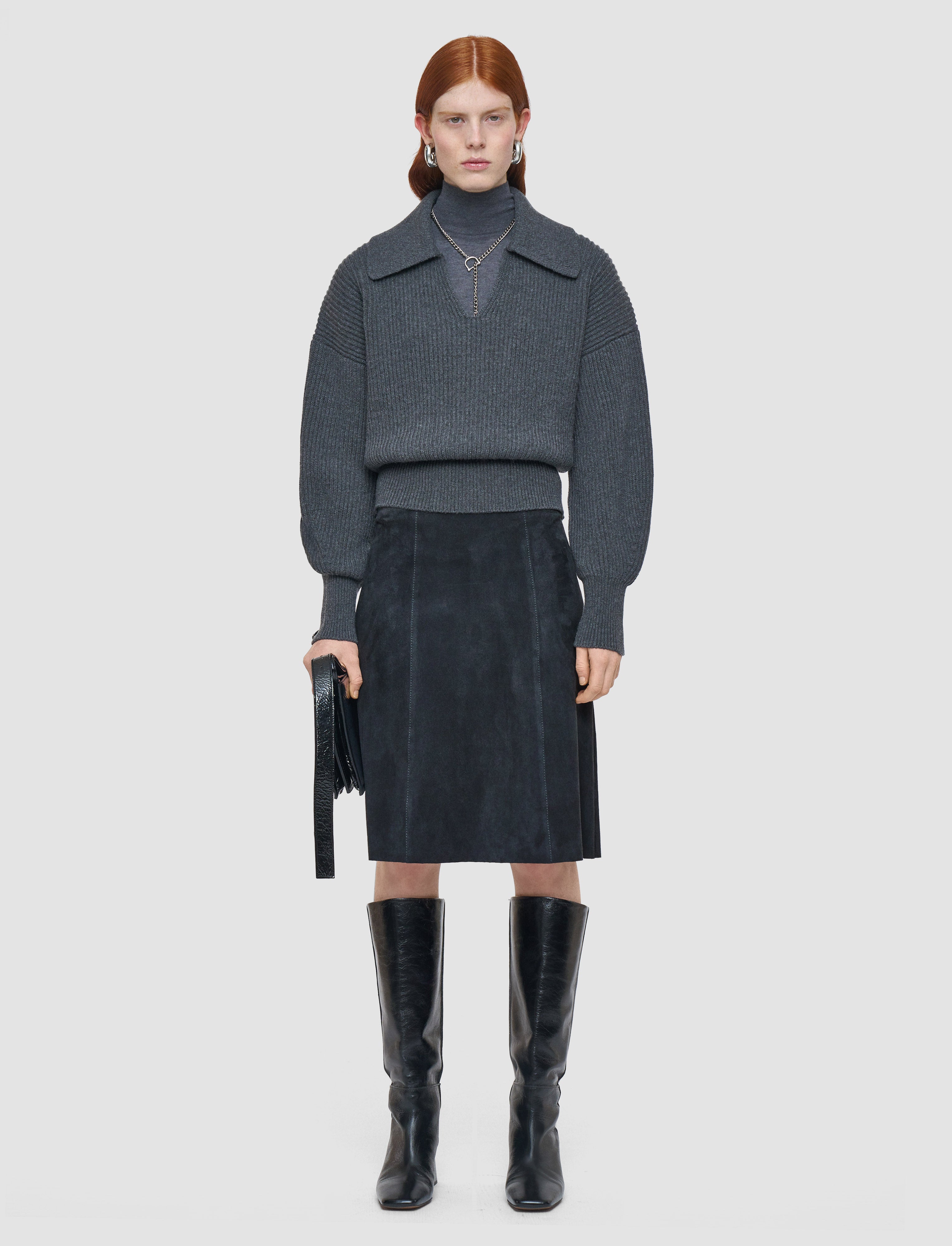 grey-nicole-suede-stretch-skirt-JOSEPH