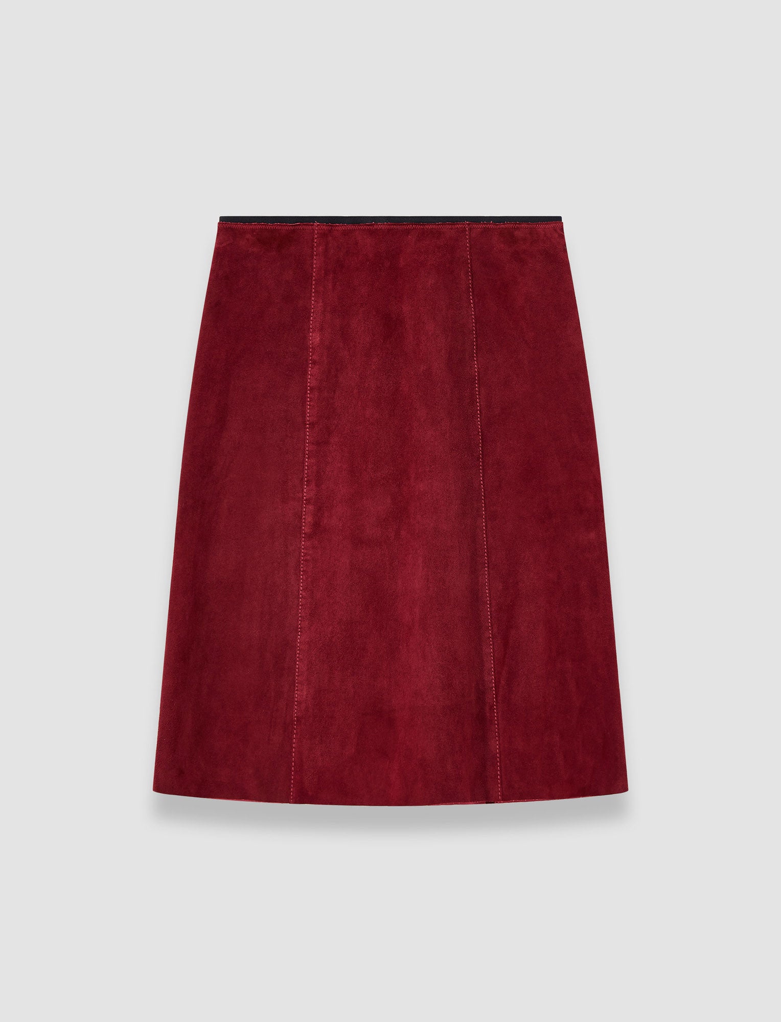 red-nicole-suede-stretch-skirt-JOSEPH