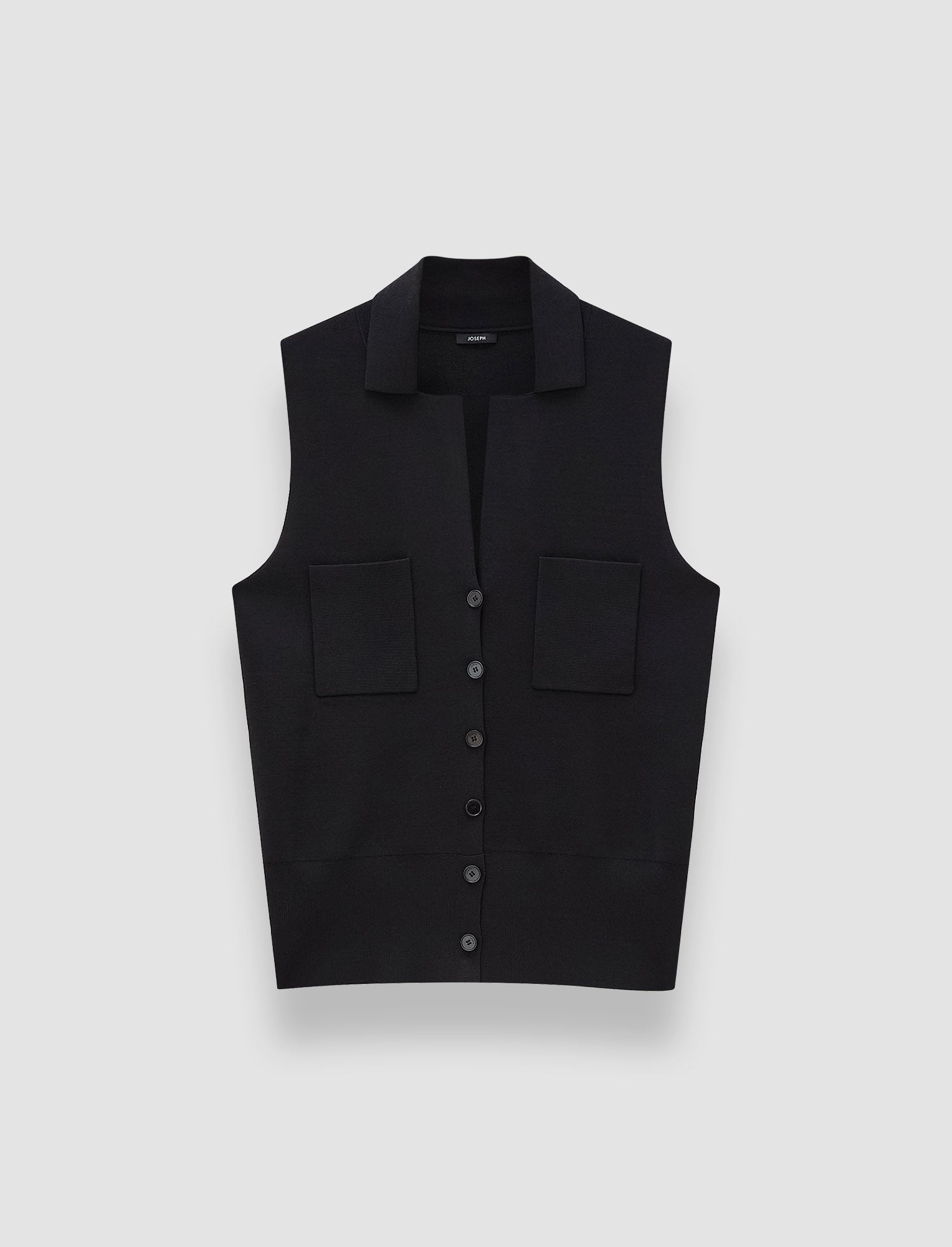 black-milano-knit-stretch-vest-JOSEPH