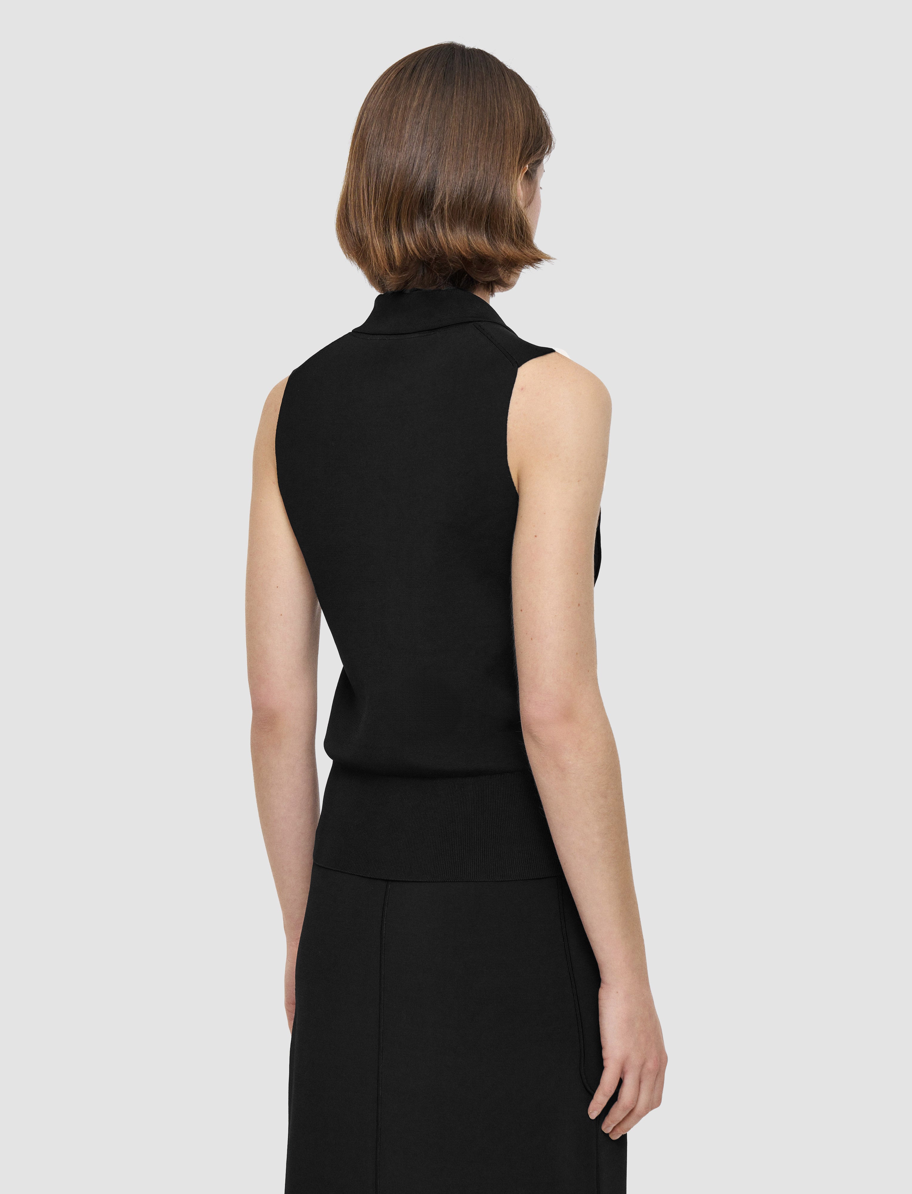 black-milano-knit-stretch-vest-JOSEPH