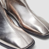 Gold Metallic Leather Ankle Boots - Joseph