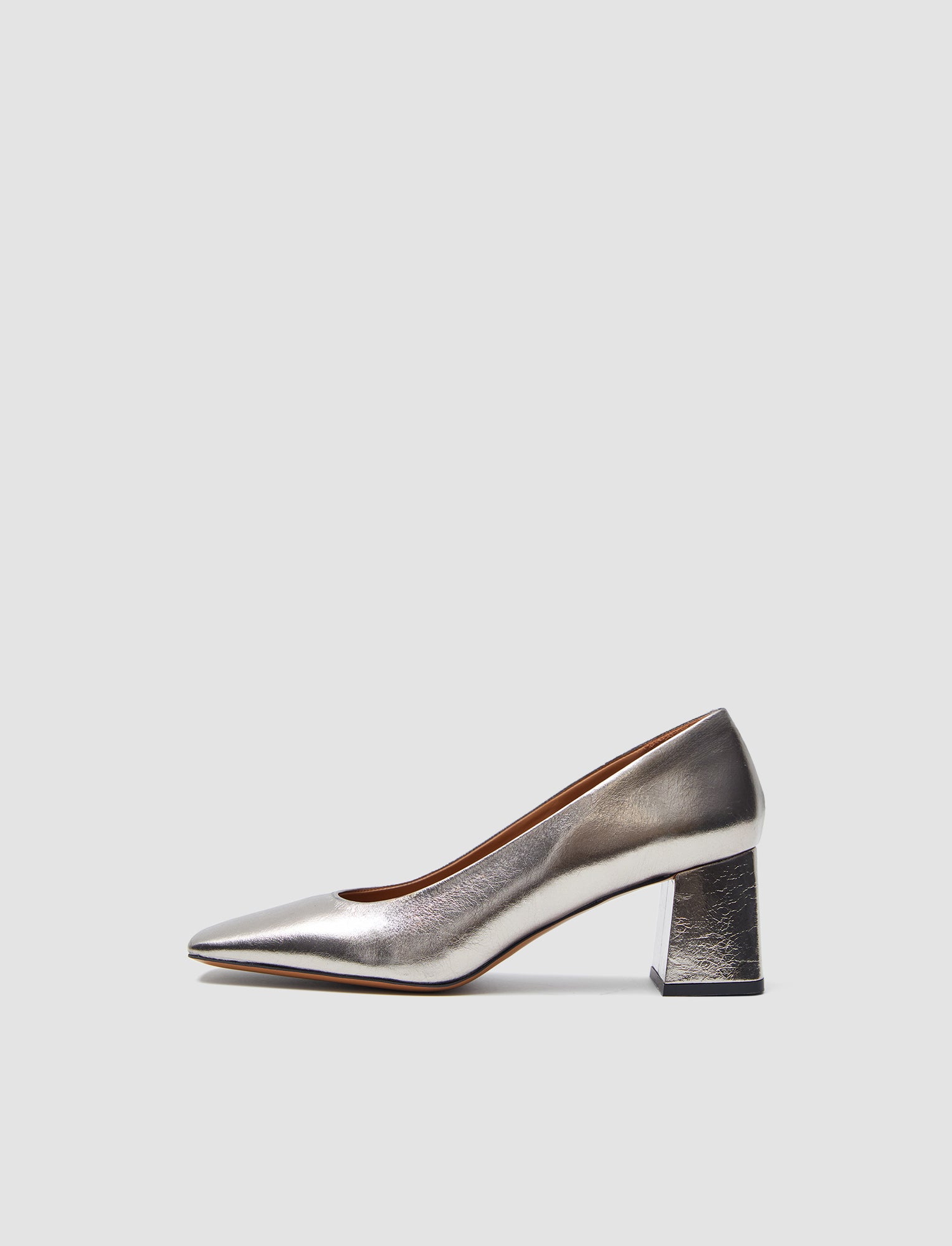 Joseph Heeled Metallic Leather Shoes - Gold - Leather