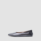 Silver Metallic Leather Ballerinas - Joseph