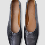 Silver Metallic Leather Ballerinas - Joseph