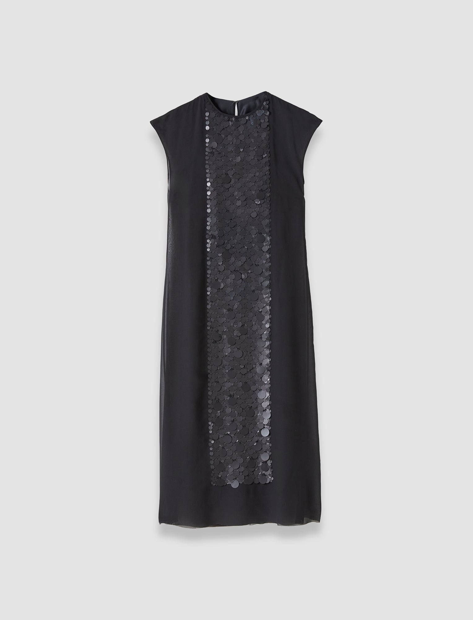 Boulle Two-Piece Chiffon Sequin Dress in Black | JOSEPH US