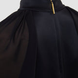 Black Cave Double Satin Blouse - Joseph