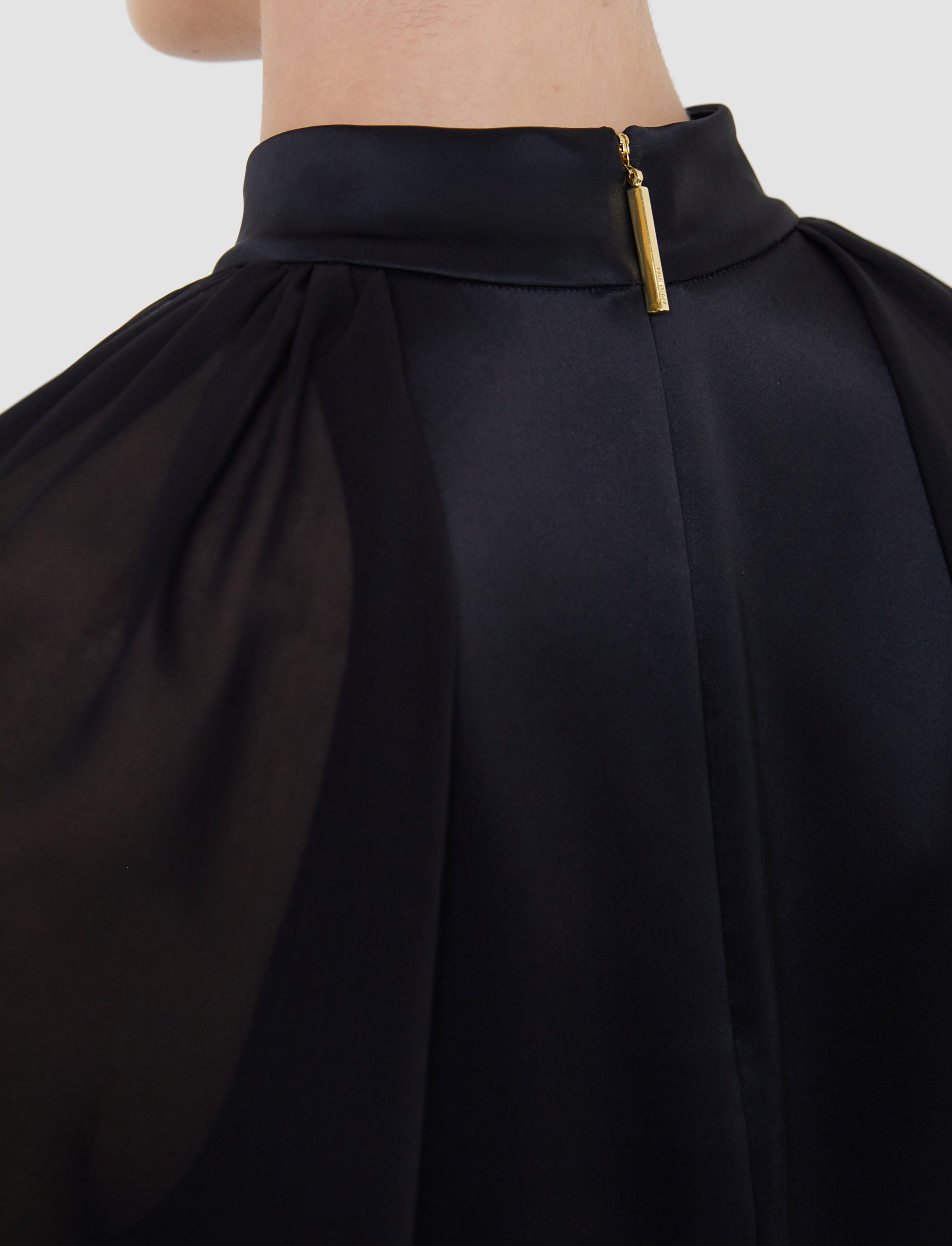 黒-cave-double-satin-ブラウス-JOSEPH