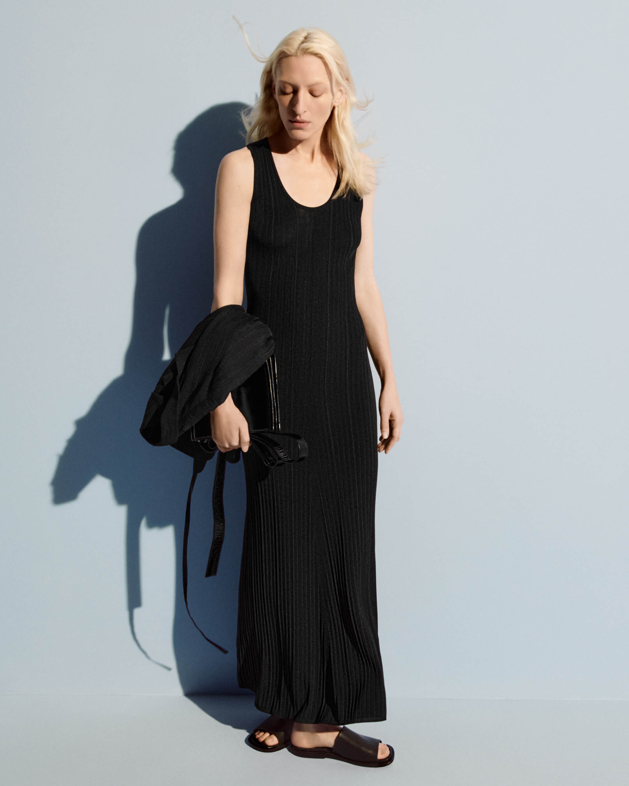 black-viscose-rib-knit-dress-JOSEPH