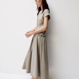 Robe en popeline de coton et jersey
