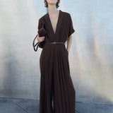 Sofia Airy Plissé Jumpsuit