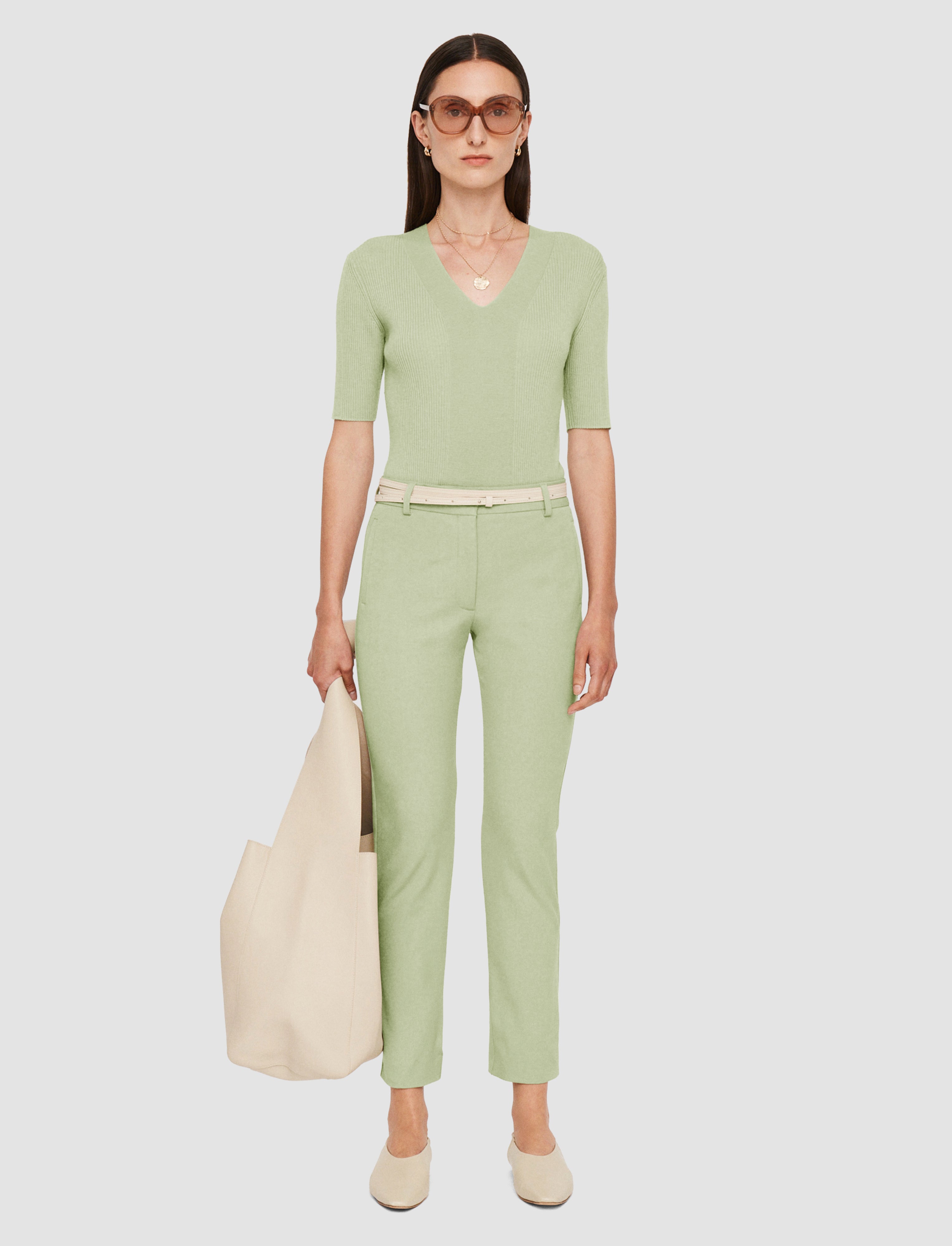 green-new-eliston-gabardine-stretch-trousers-JOSEPH