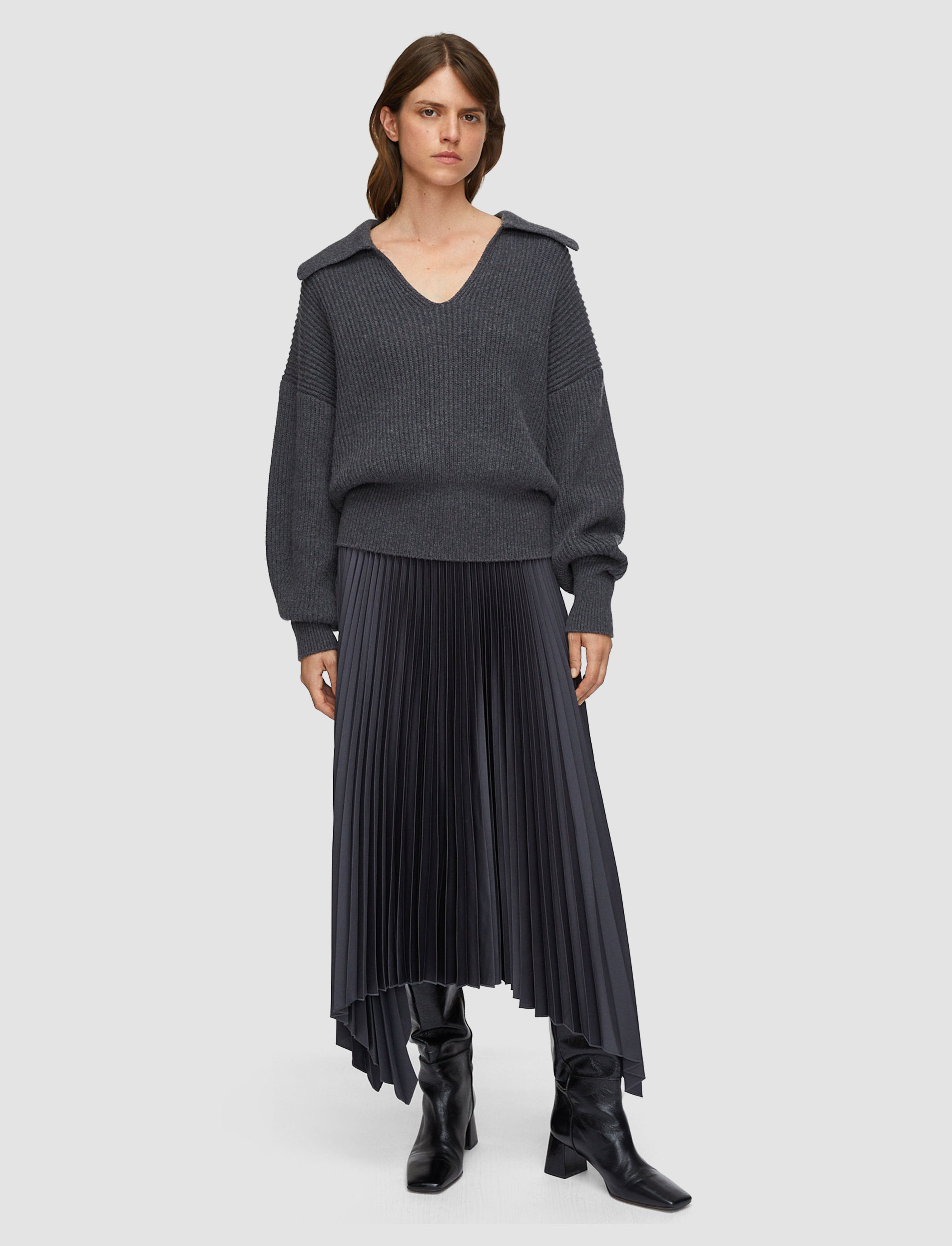 grey-ade-knit-weave-plisse-skirt-JOSEPH