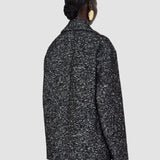 Black Agar Donegal Tweed Wool Coat - Joseph