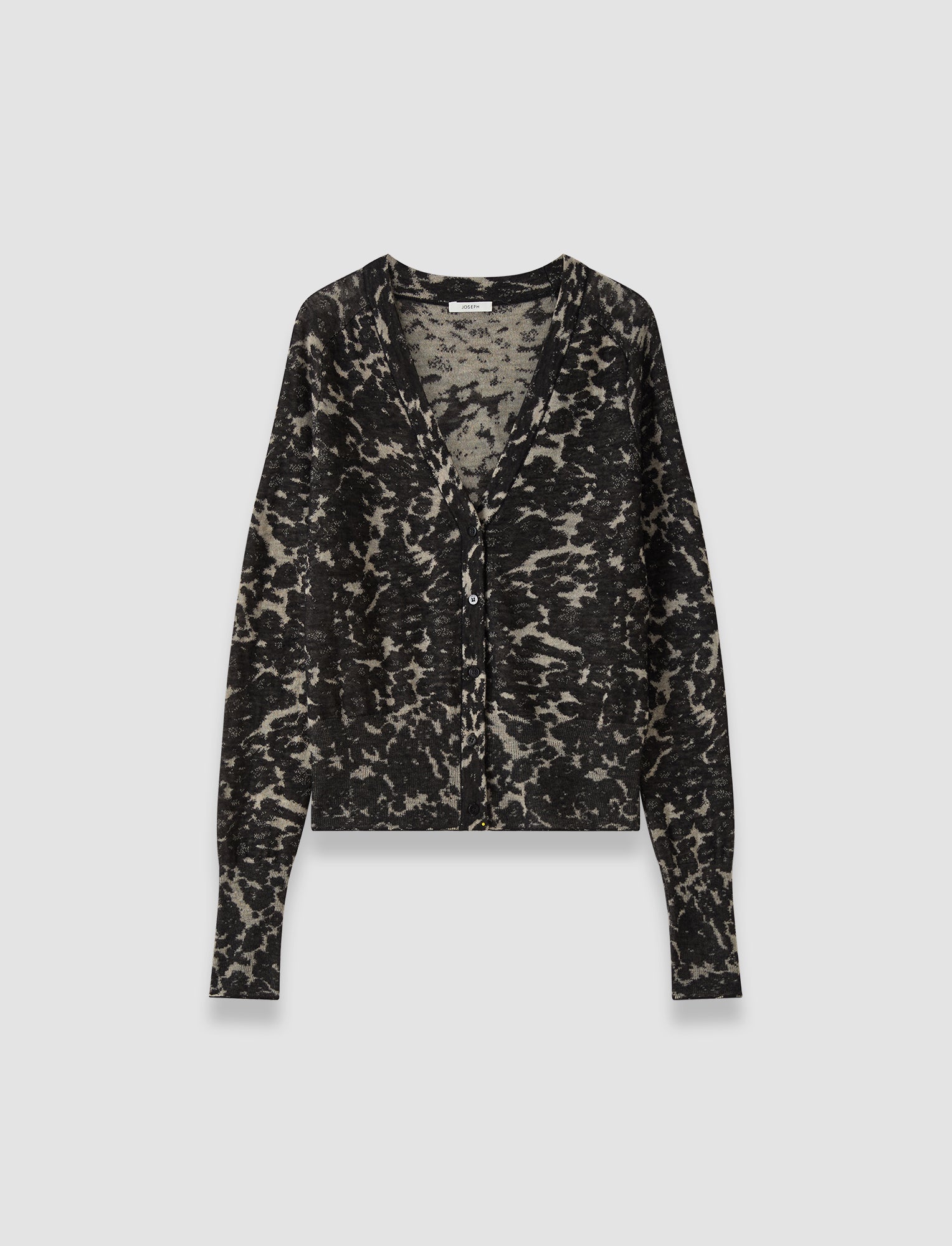 Aisha Cashair Jacquard Cardigan in Multicolour | JOSEPH US