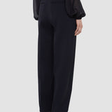 Black Aix Tailored Crepe Trousers - Joseph