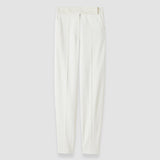 White Aix Tailored Crepe Trousers - Joseph