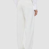 White Aix Tailored Crepe Trousers - Joseph
