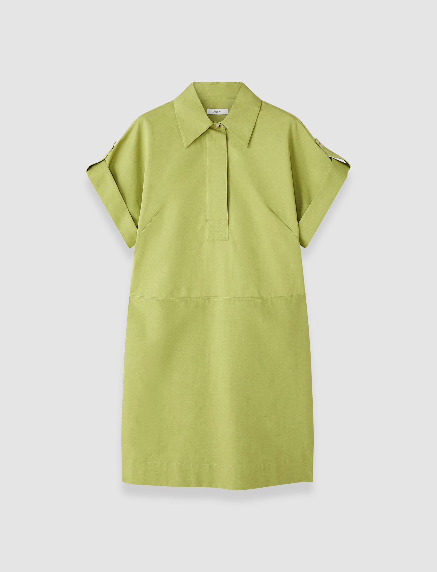 Ali Cotton Linen Dress in Green
