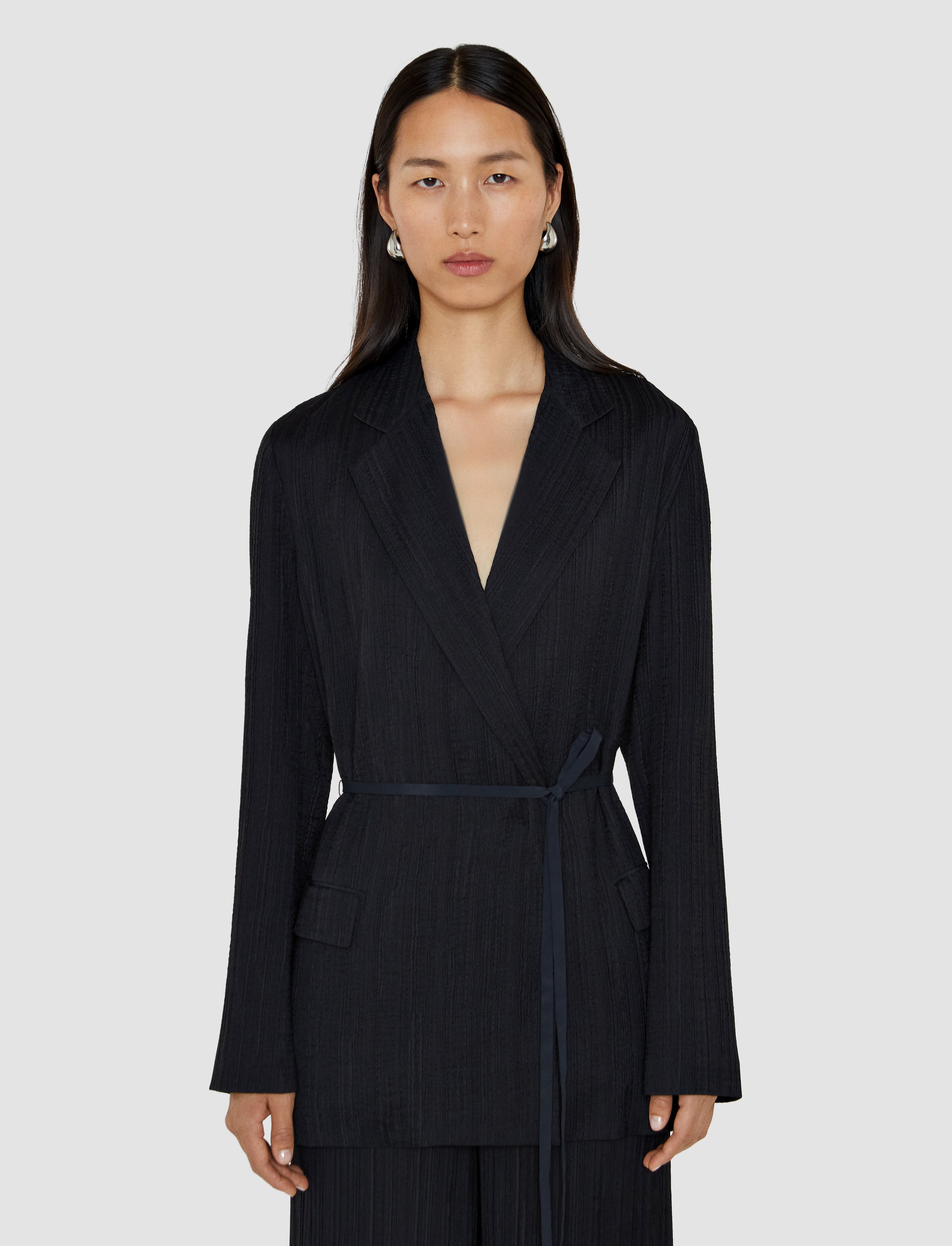 black-amelot-pleat-jacquard-jacket-JOSEPH