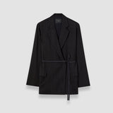 Black Amelot Pleat Jacquard Jacket - Joseph