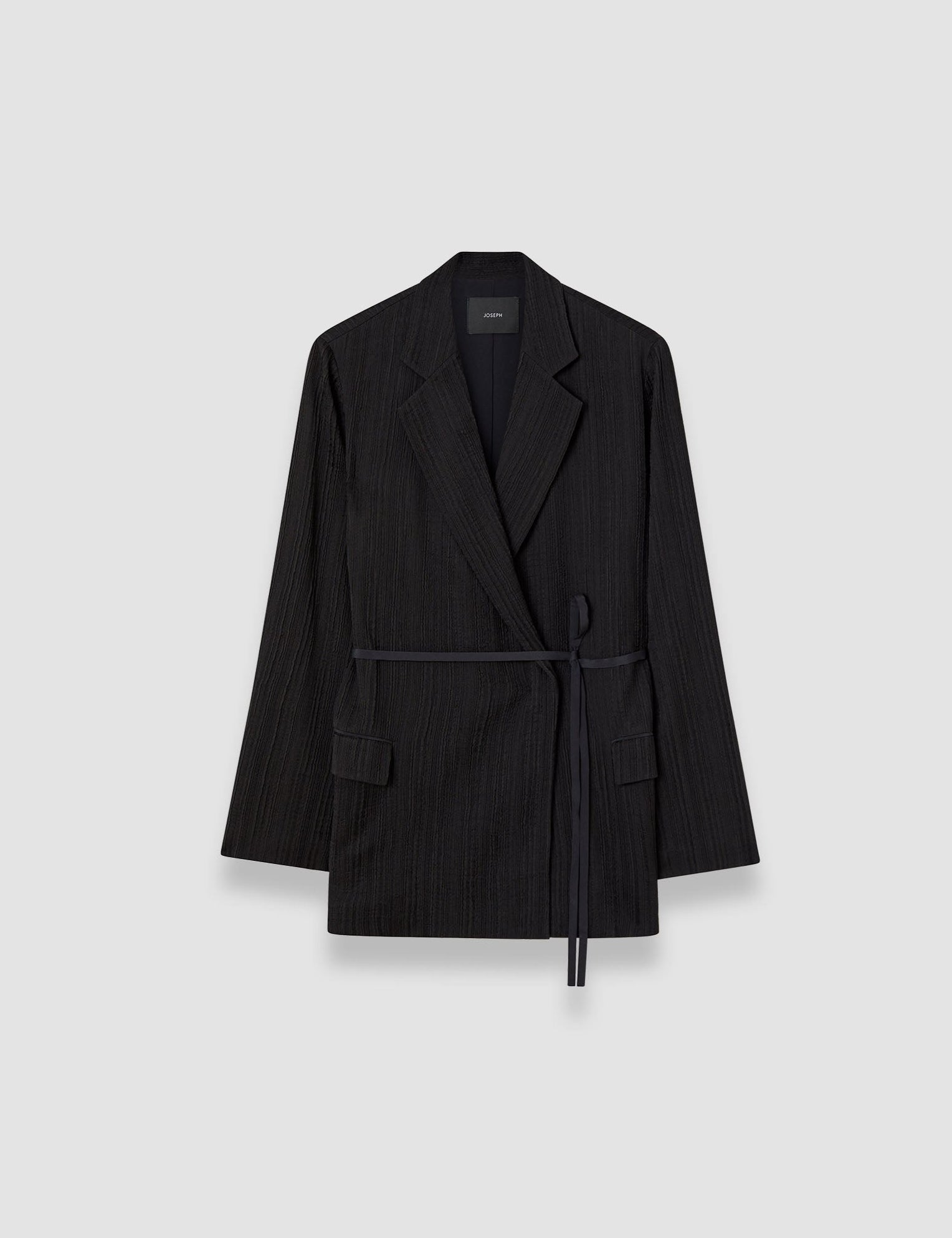 Black Amelot Pleat Jacquard Jacket - Joseph